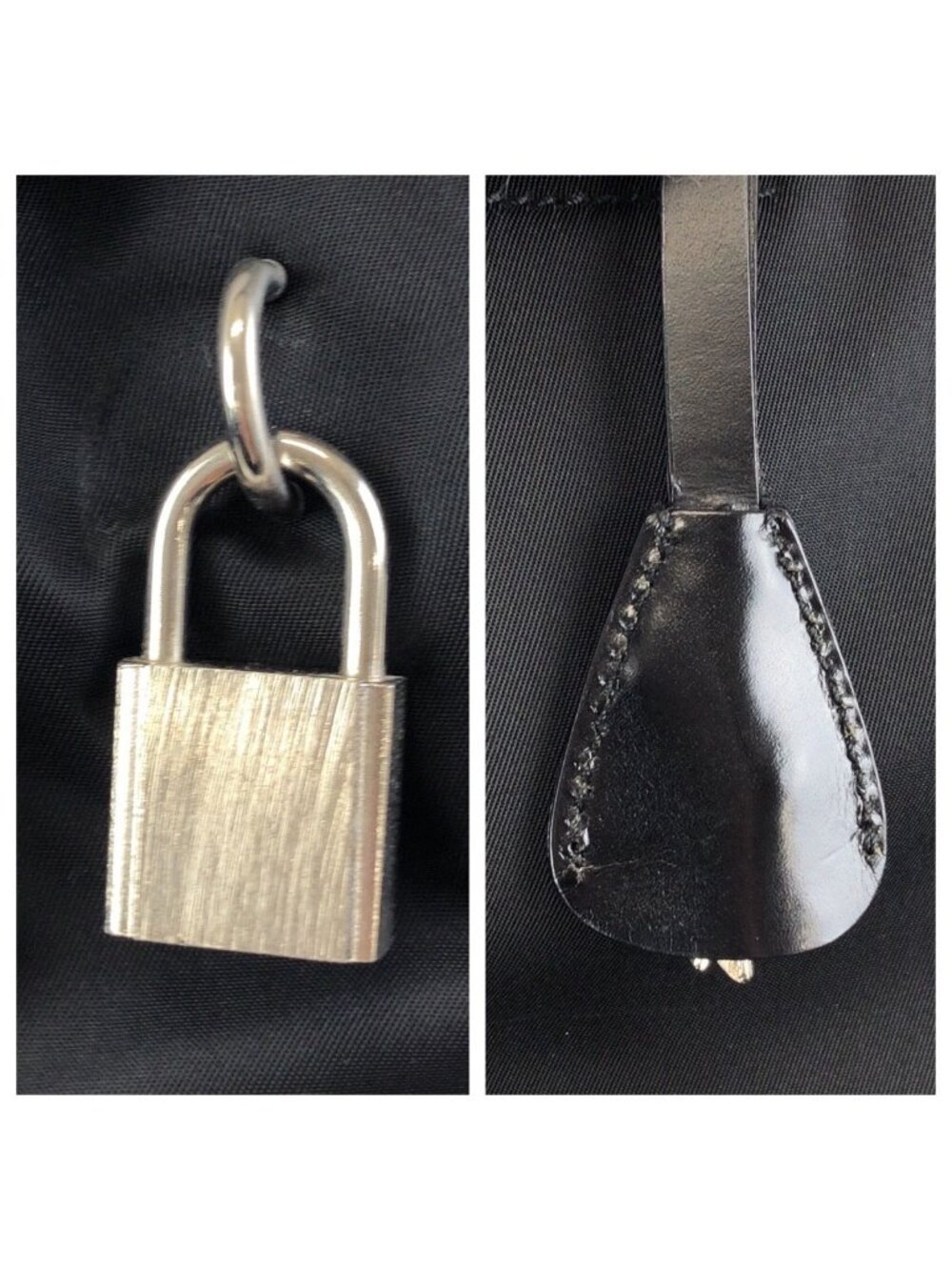 Prada Tessuto Black Silver Nylon Business Bag - Picture 5 of 9